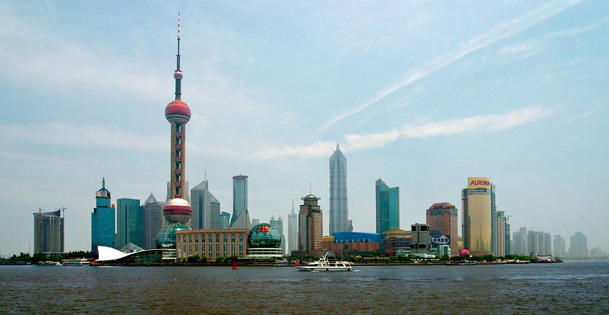Shanghai, China - Pudong District Skyline