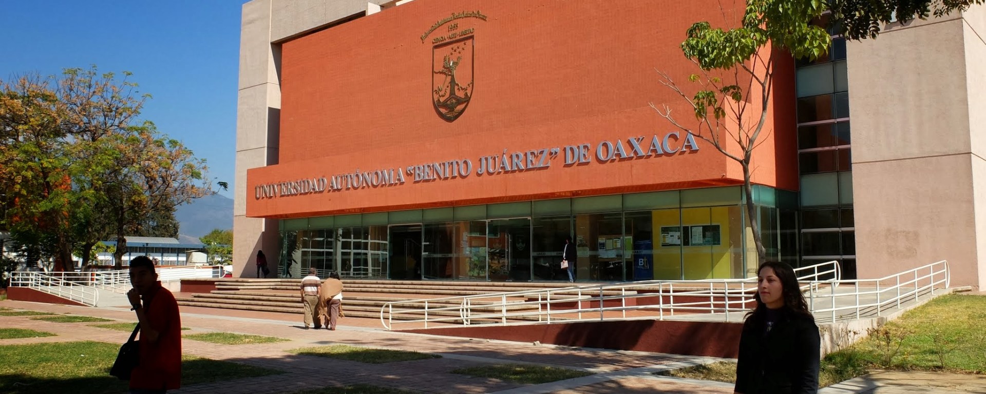 A view of the administrative building of the Autonomous University Benito Juárez of Oaxaca