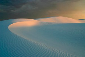 Late afternoon dunes with shadows