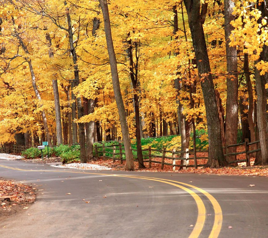 Fall colors in Lake Geneva, Wisconsin