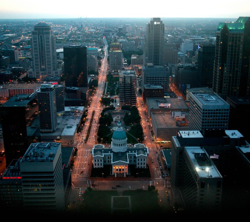 View of St. Louis from the Arch
