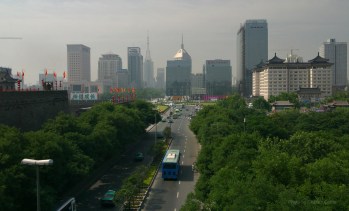 The Xi'an Skyline from the   Xi'an Old City Wall Photo by Charles Cottle